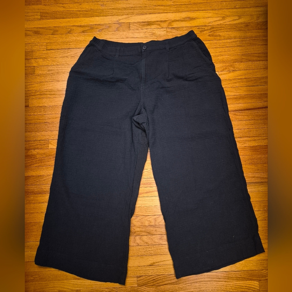 Aerie Daybreak Trouser Size XXL Black Wide Leg